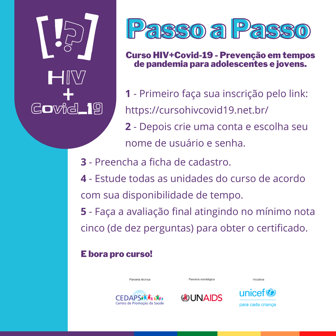 Passo a Passo Curso HIV e COVID-19